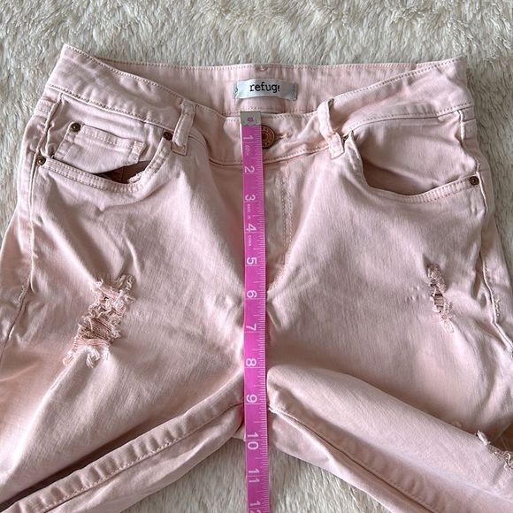 Refuge pink distressed skinny jeans size 6 - Picture 10 of 16
